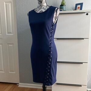 NWOT VENUS navy blue bodycon mini dress size small